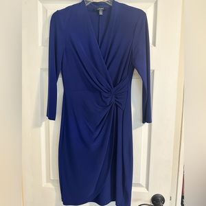 Blue wrap dress